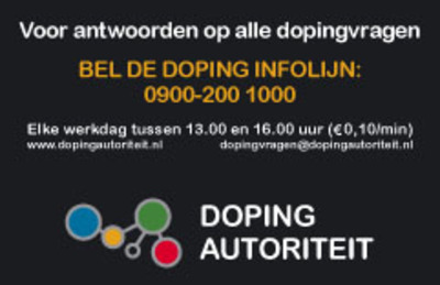 Meer vragen aan de Doping Infolijn in 2007